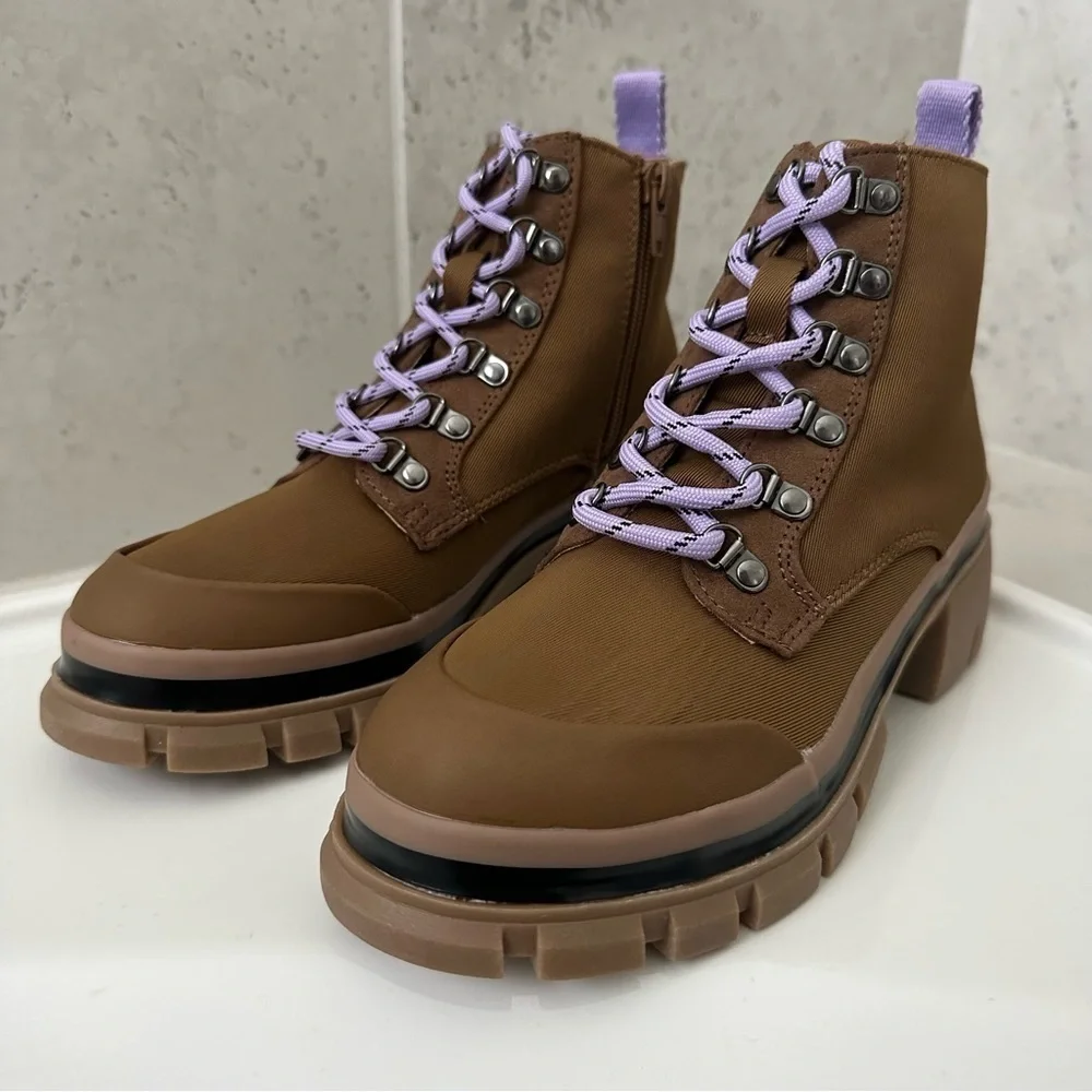 Steve Madden Girls JHuckle Lug Sole Hiker Boots Size 4